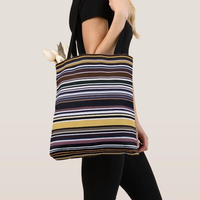 Striped Tote Bag (Close Up)