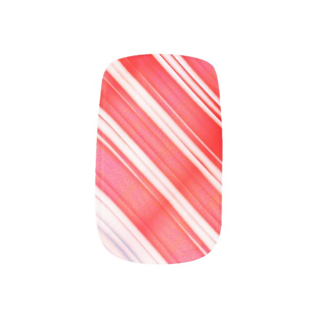 Striped Treats Minx Nail Art (Left Thumb)