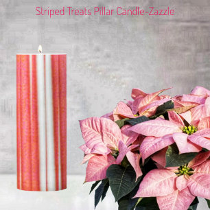 Striped Treats Pillar Candle