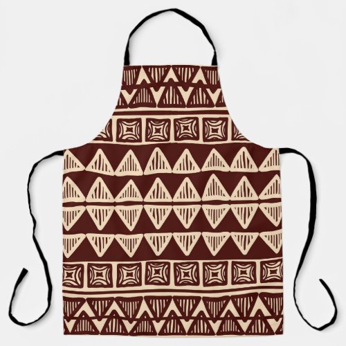 Striped Tribal Ornamental Artwork Apron