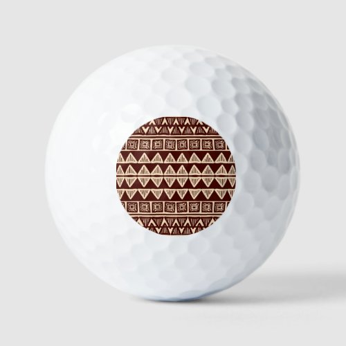 Striped Tribal Ornamental Artwork Golf Balls