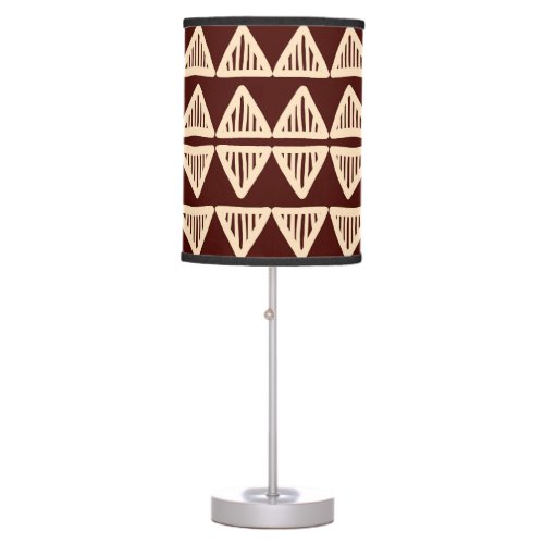 Striped Tribal Ornamental Artwork Table Lamp