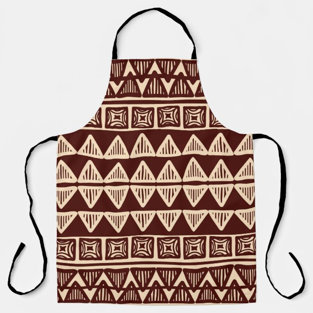 Striped tribal ornamental pattern apron (Front)