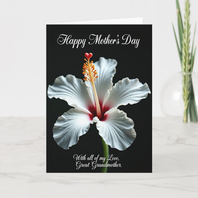 Striped Tropical Bloom Love Card (Front)