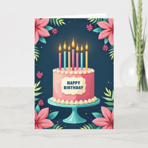 Striped Tropical Foliage Card