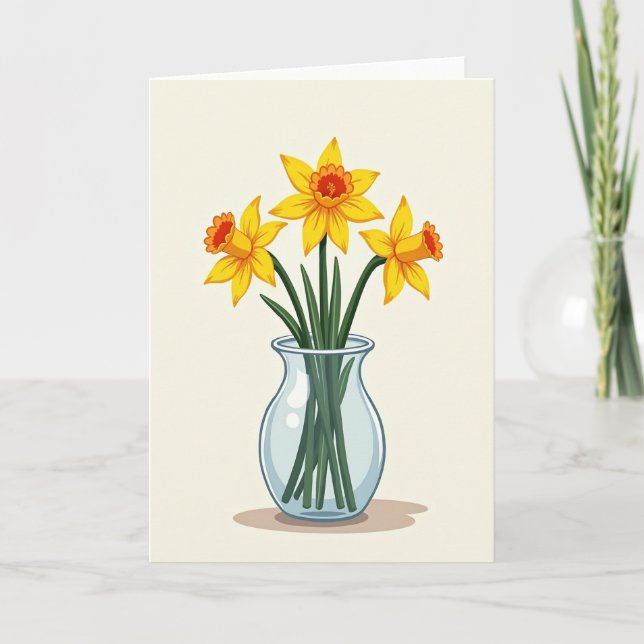 Striped Trumpet Blossom Card (Front)