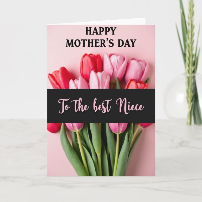 Striped Tulip Celebration Card (Front)