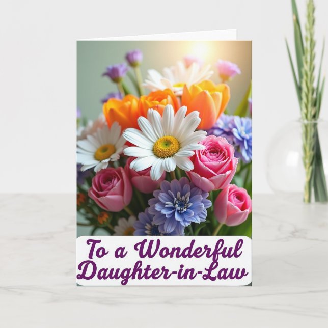 Striped Tulips Affection Card (Front)