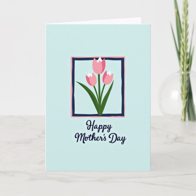 Striped Tulips Greeting Card (Front)