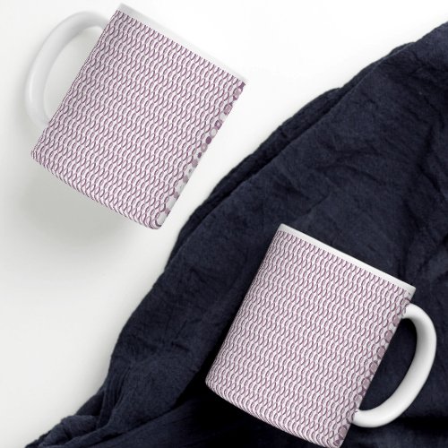 Striped Two Tone Purple Pattern Coffee Mug