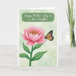 Striped Warm Wishes Flower Card