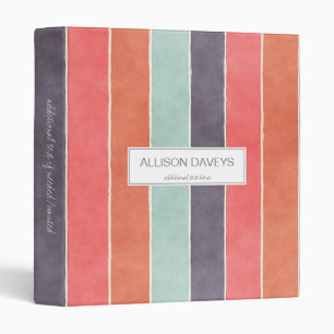 Striped Watercolor Binder