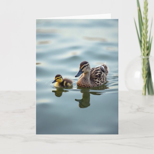 Striped Waterfowl Scene Card (Front)