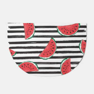 Striped watermelon, vintage seamless pattern. doormat