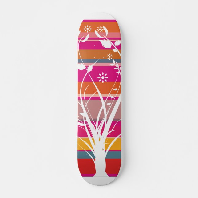 Striped Whimsy Skateboard Deck (Front)