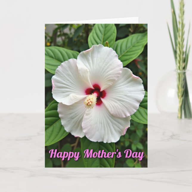 Striped White Blossom Card (Front)