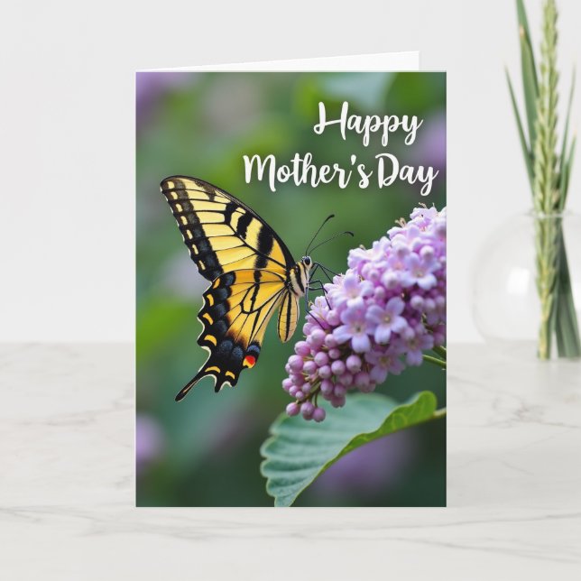 Striped Wing Mothers Day Card (Front)
