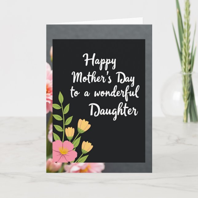 Striped Wonderful Daughter Card (Front)