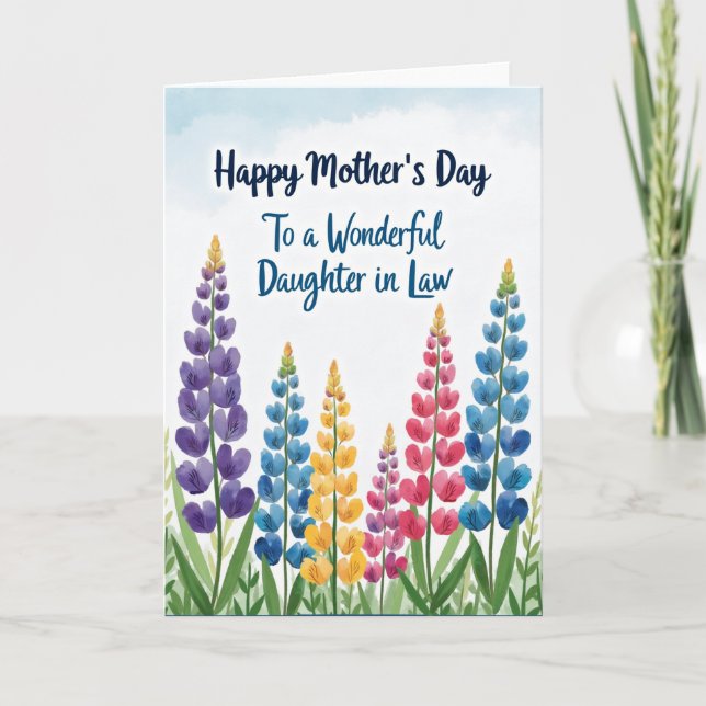 Striped Wonderful Daughter In Law Card (Front)