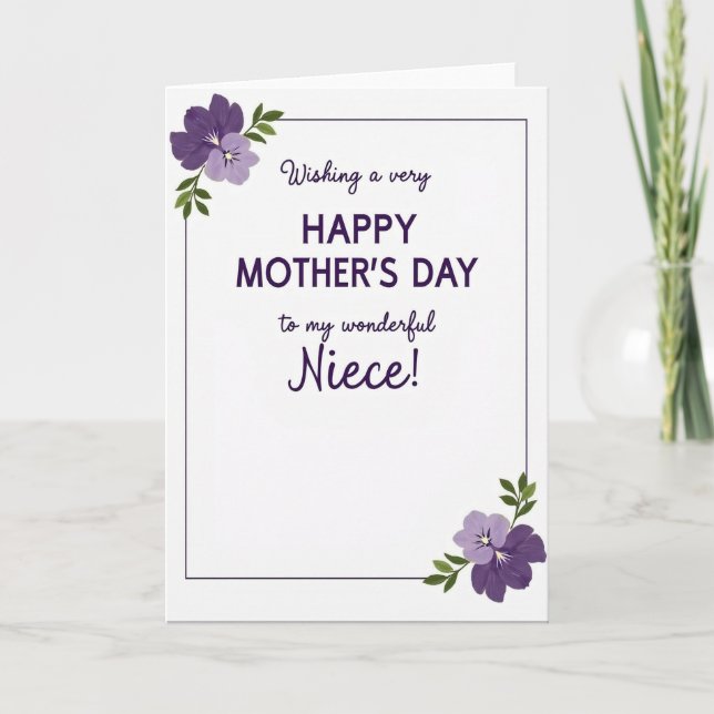 Striped Wonderful Niece Card (Front)