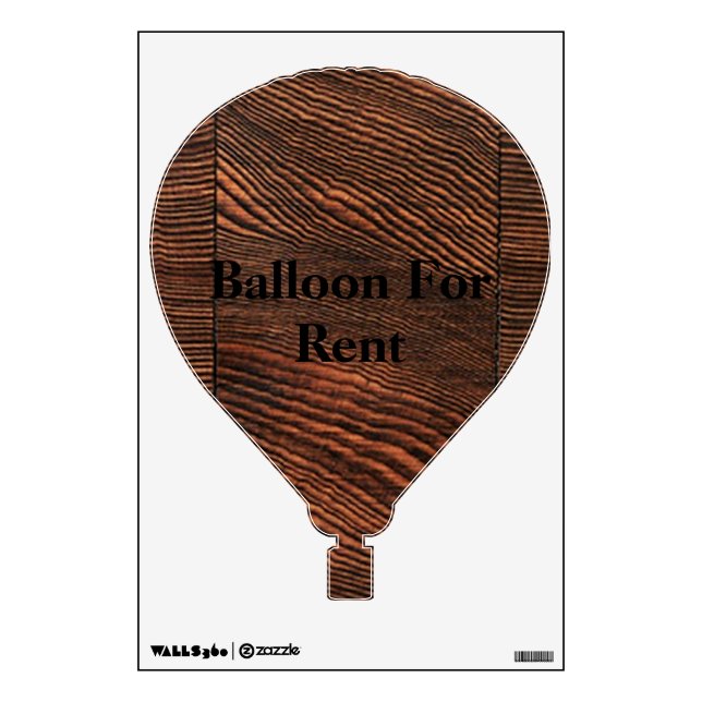 Striped Wood Grain Wall Decal (Front)