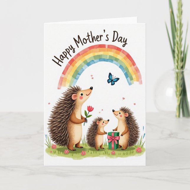 Striped Woodland Family Card (Front)