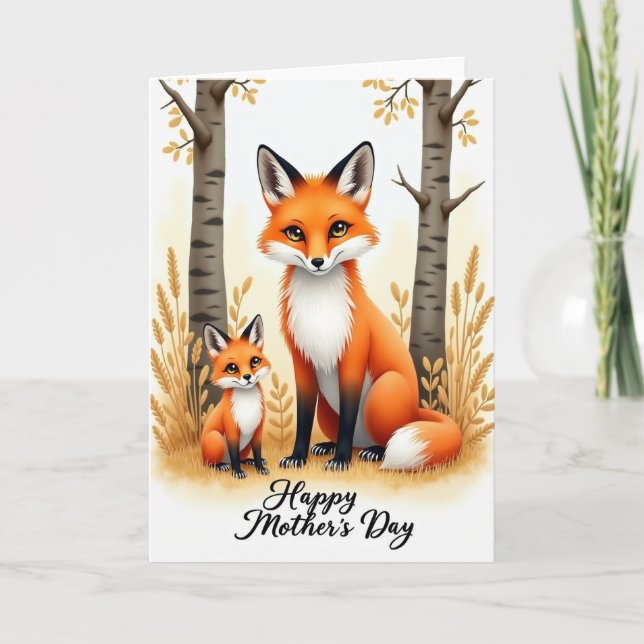 Striped Woodland Love Card (Front)