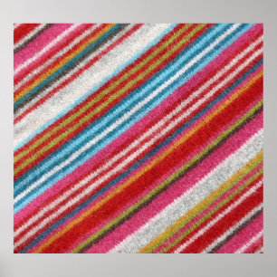 Striped woolen fabric: cozy, stylish poster