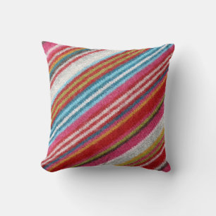 Striped woolen fabric: cozy, stylish throw pillow