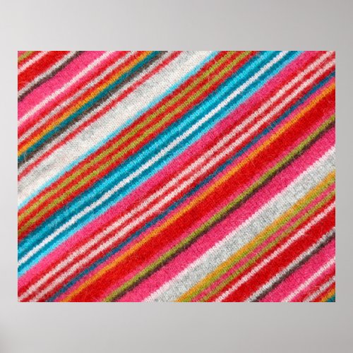 Striped woolen fabric More fabrics in my port Poster