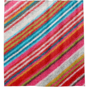 Striped woolen fabric. More fabrics in my port. Shower Curtain