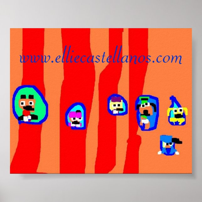 striped, www.elliecastellanos.com - Customized Poster (Front)