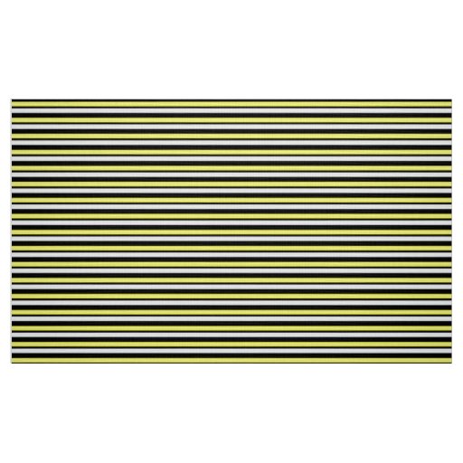 Striped Yellow and Black Custom Fabric