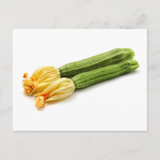 Striped zucchini postcard