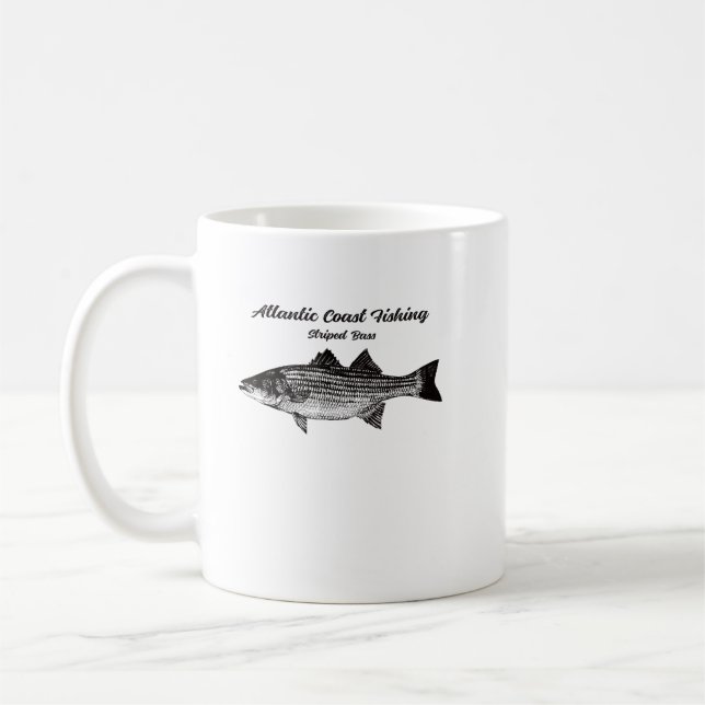 Striper Fish Fisherman Coffee Mug (Left)