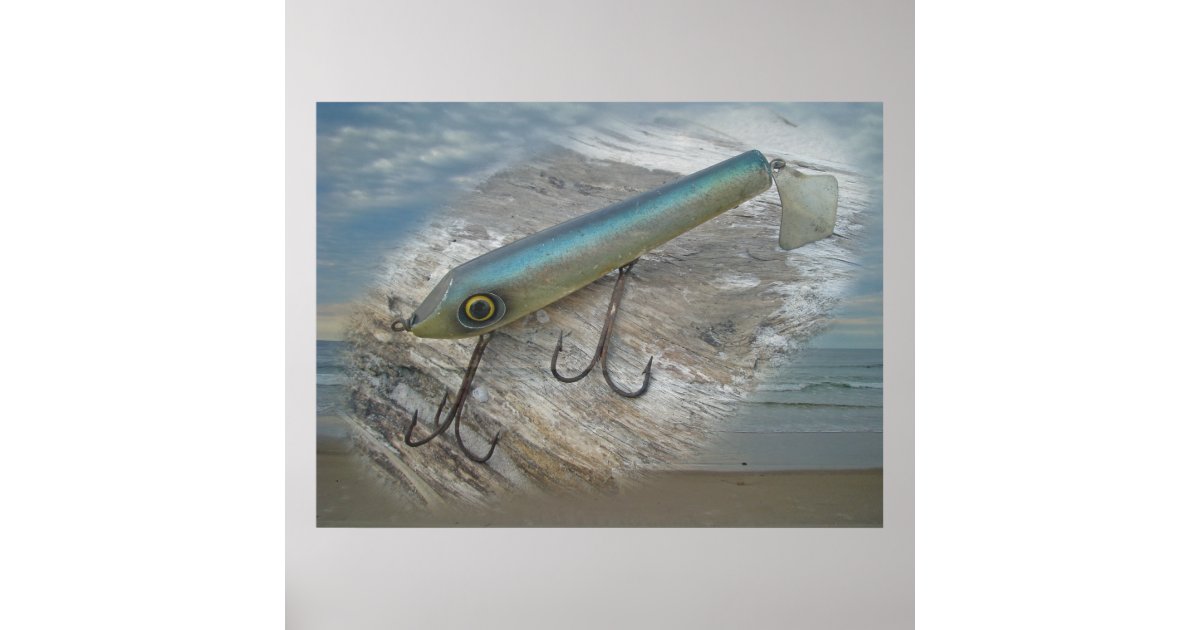 Striper Xpert Surf Slapper Antique Fishing Lure - Deep Sea Art Print for  Sale by MotherNature