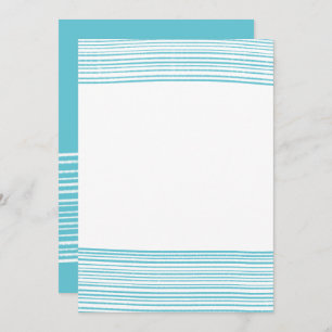 Stripes001 - Blank Card w/ Simple Stripes (Blue)