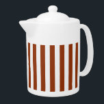 STRIPES adjustable Brown Teapot<br><div class="desc">Vertical stripes against white,  that can be recolored. Play with background color to create new effects! Find many matching products at KreaturShop.</div>