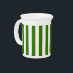 STRIPES adjustable Green Drink Pitcher<br><div class="desc">Vertical stripes against white,  that can be recolored. Play with background color to create new effects! Find many matching products at KreaturShop.</div>