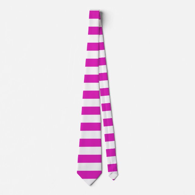 STRIPES adjustable pink Neck Tie (Front)