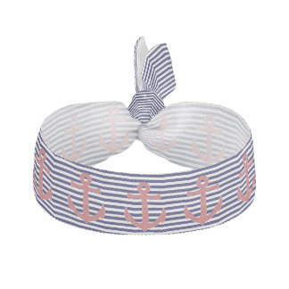 Stripes and Anchors Head Band Hair Tie