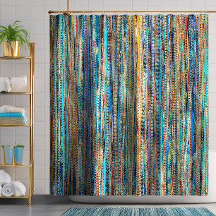Stripes and Beads Shower Curtain