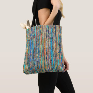 Stripes and Beads Tote Bag