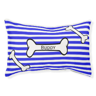 Stripes and Bones Custom Pet Bed