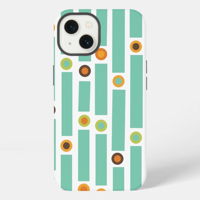 Stripes and Circles  Iphone Case (Back)