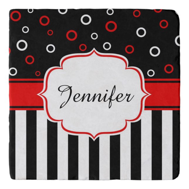 Stripes and circles trivet (Front)