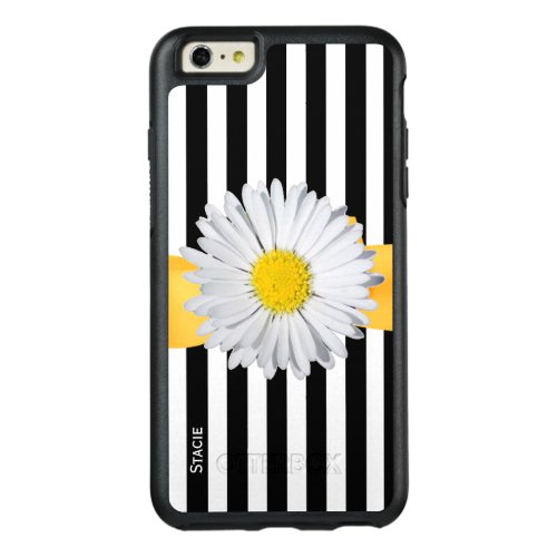 Stripes and Daisy Otterbox iPhone 6 Plus Case