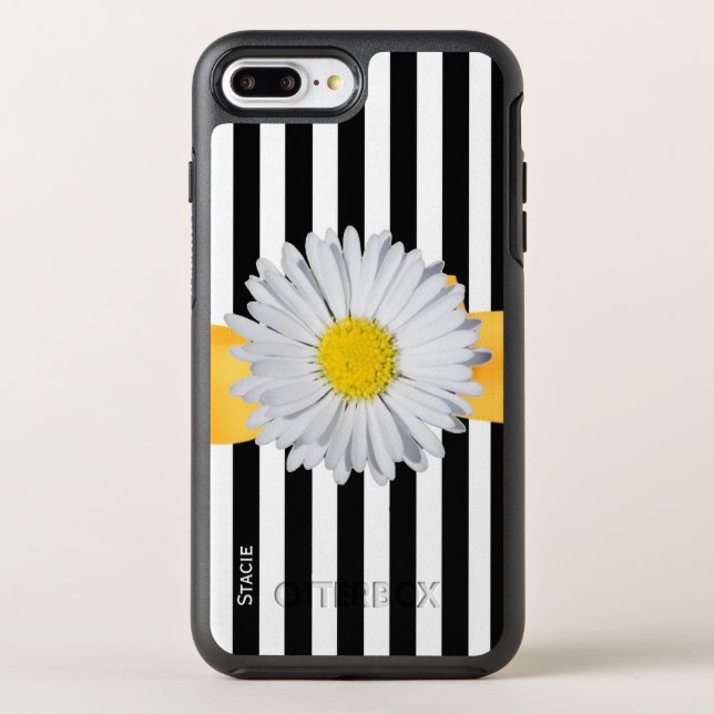 Stripes and Daisy Otterbox iPhone Case (Back)