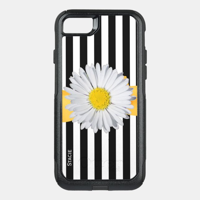 Stripes and Daisy Otterbox iPhone Case (Back)