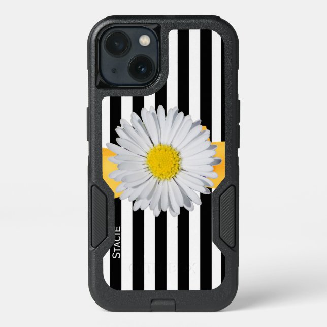 Stripes and Daisy Otterbox Samsung S6 Edge Case (Back)